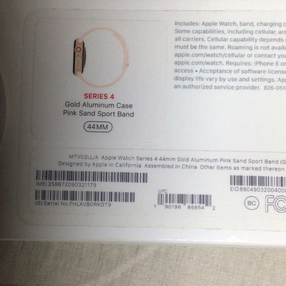 Apple Series 4 Gold Aluminum with Pink Band parts only